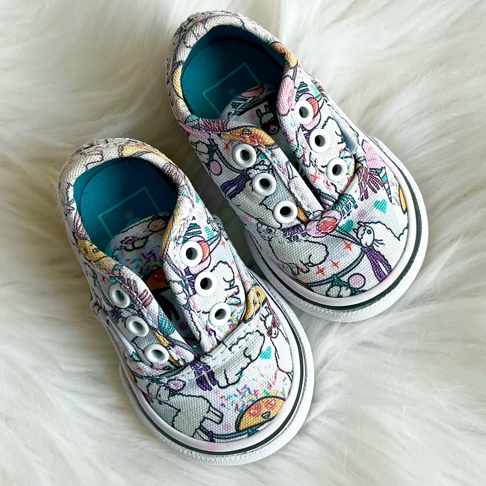Baby Vans!! Kids Sneakers Colorful Print - size 2 Toddler/Baby